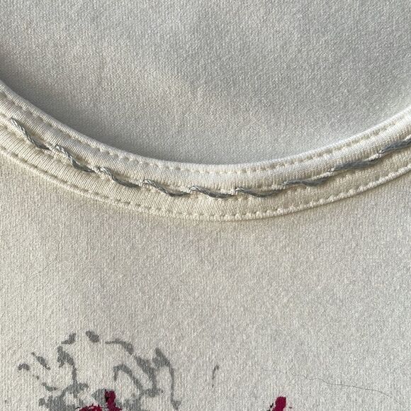 Rabe, new with tags, Long Sleeve T-Shirt, Cream with graphic and embroidery - Picture 4 of 7